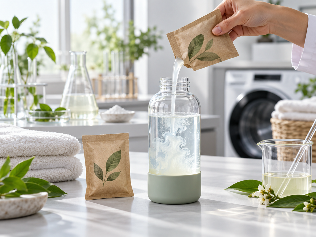 Low-water laundry detergent format development