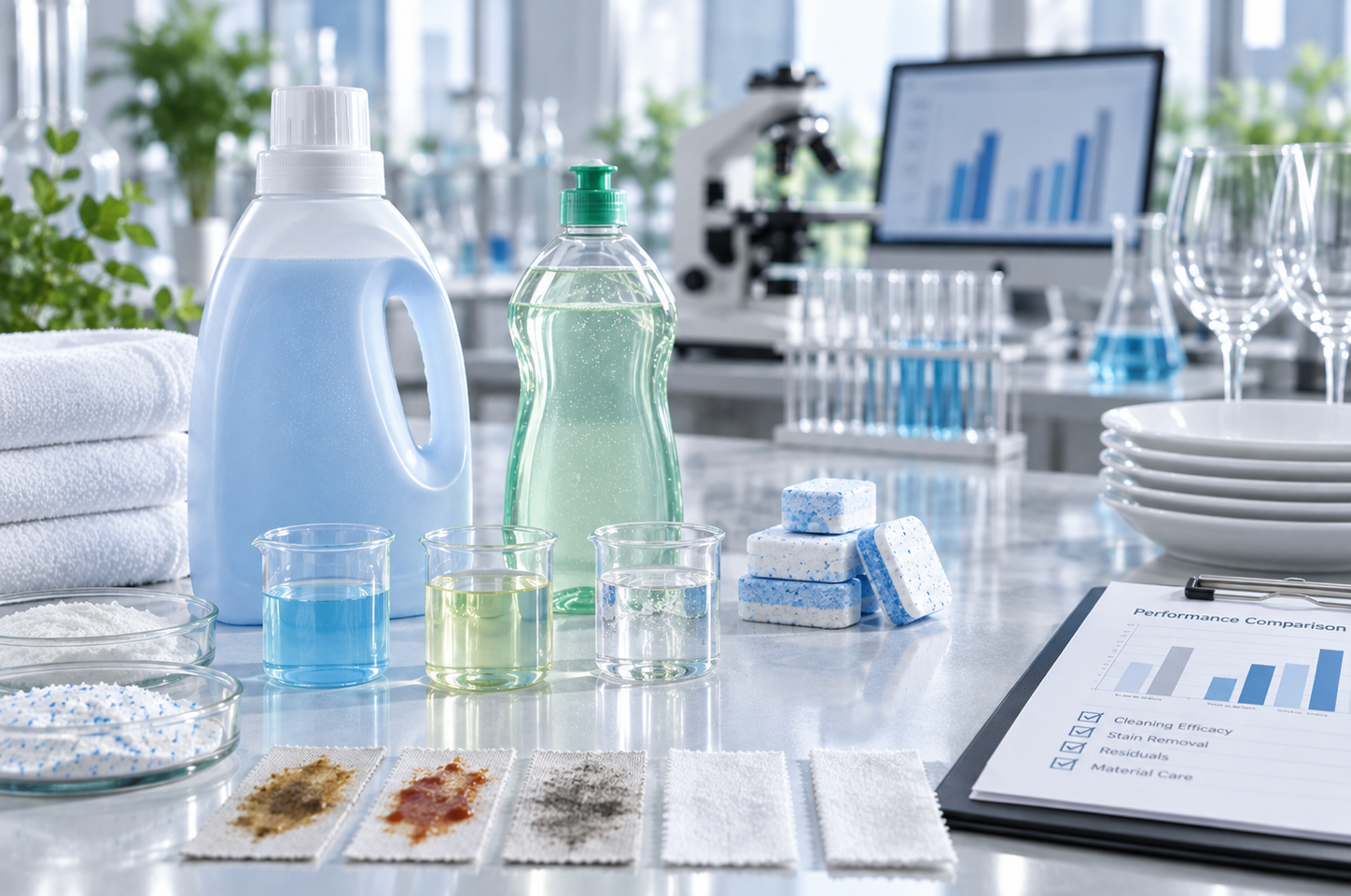 Comparative detergent market performance testing
