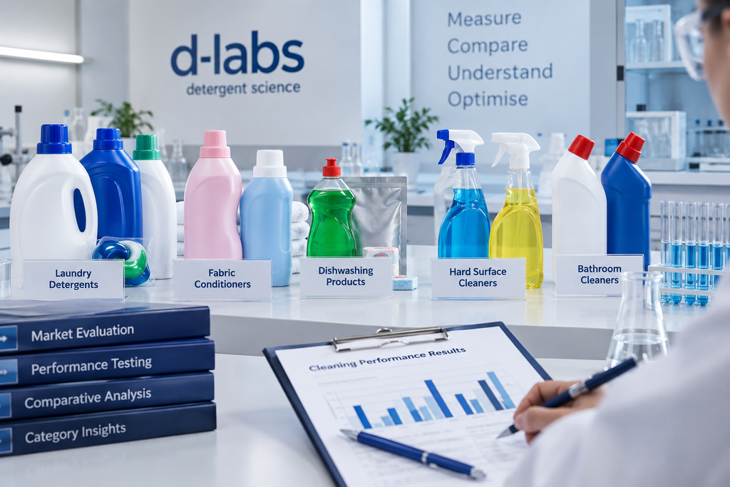 Independent market performance evaluation of detergent products