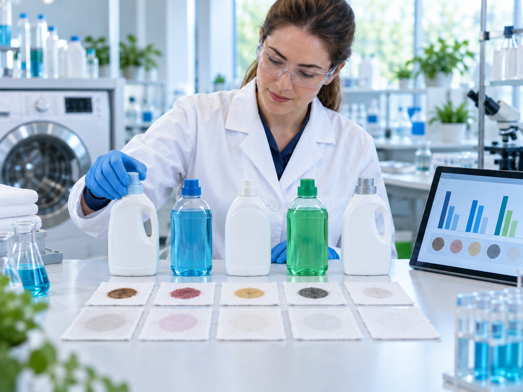 Image showing comparative benchmark testing in a lab setting.